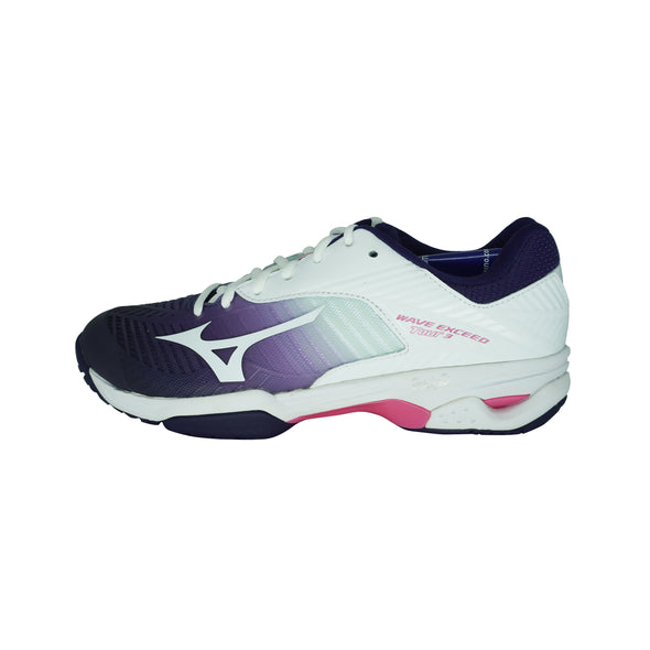 Mizuno Women's Wave Exceed Tour 3 All Count Tennis Shoes White Purple Pink 10