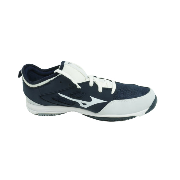 Mizuno Men's Players Trainer 2 Turf Baseball Shoes Navy White Size 10