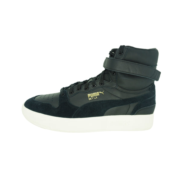 Puma Men's Sky LX Mid Lux Leather Athletic Shoes Black White Size 12