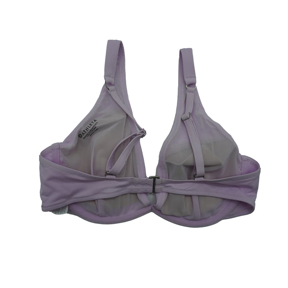 Athleta Women's Bra Cup Plunge Wire Bikini Top Lilac Purple Size 36D/DD