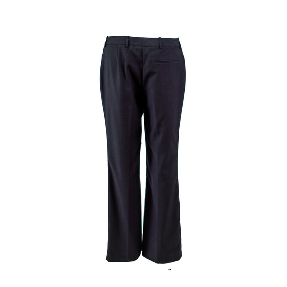 Calvin Klein Women's Petite Pin Stripe Flat Front Dress Pants Gray Size 6P