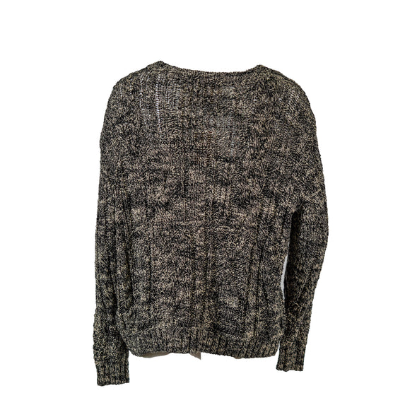 Denim & Supply Ralph Lauren Women's Cable Knit Crewneck Sweater Black Size Medium