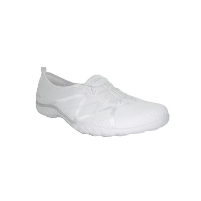 Skechers Women's Breathe Easy Slip On Air Cooled Memory Foam Sneakers White