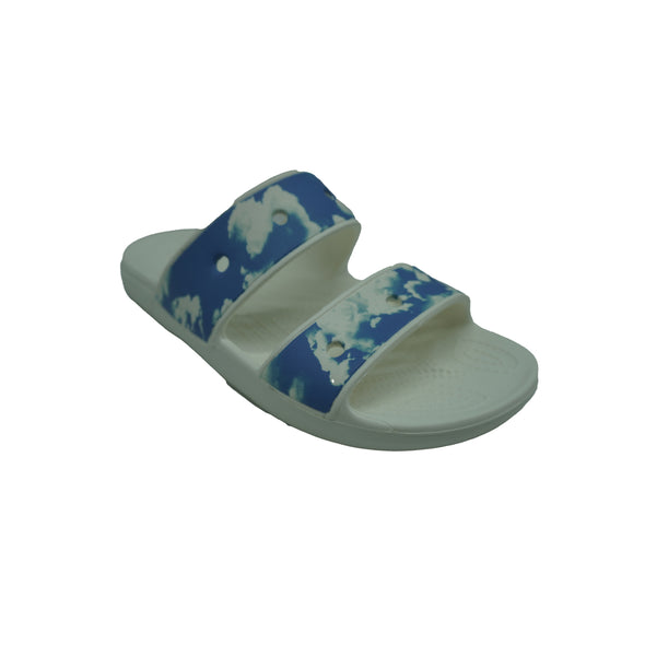 Crocs Unisex Adult Classic Sandal Slide Clouds White Blue Size M5/W7