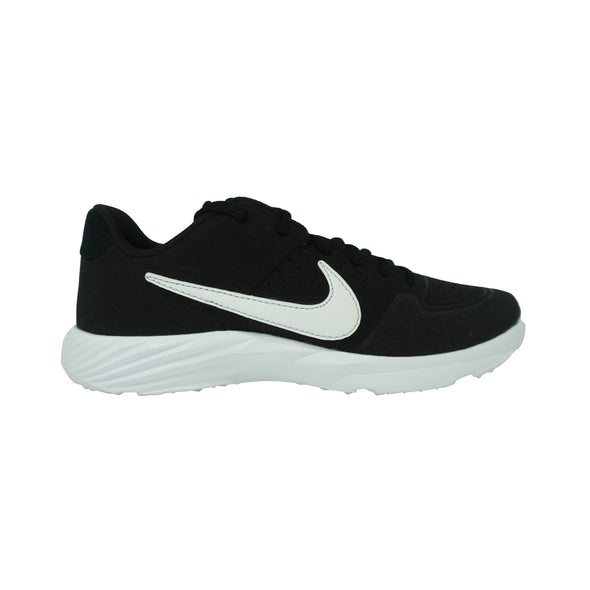 Nike Kid's Alpha Huarache Varsity Turf Basketball Shoes Black White Size 5Y