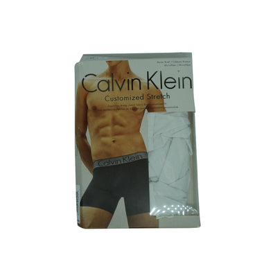 Calvin Klein Men's Customized Stretch Boxer Brief White Size Large