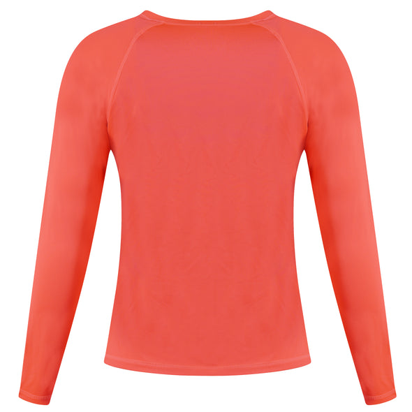 Nike Women's Dri Fit Long Sleeve UPF 40 Shirt Fluorescent Pink Size Large