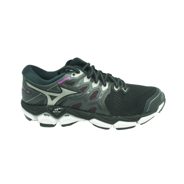 Mizuno Women's Wave Horizon 3 Running Athletic Shoes Black Gray Pink Size 6.5