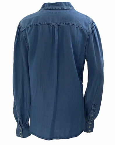 Lauren Ralph Lauren Women's Button Front Denim Shirt Blue Size XL
