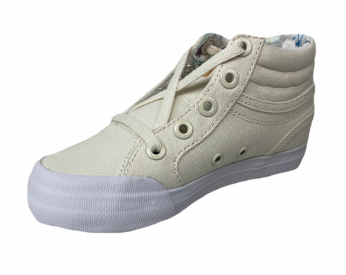 DC Girl's Evan Hi Hop Lace Up Sneakers Cream Size 10.5