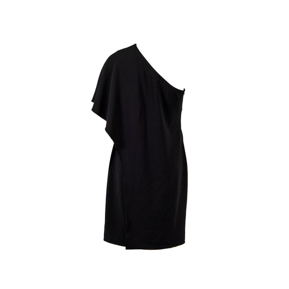 Lauren Ralph Lauren Women's One Shoulder Jersey Crepe Sheath Dress Black Size 2