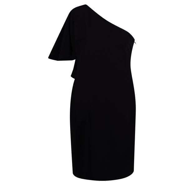 Calvin Klein Women's One Shoulder Sheath Dress Black Size 16