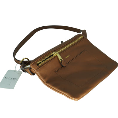 Lauren Ralph Lauren Women's Belt Bag Clutch Luggage Brown Size Large