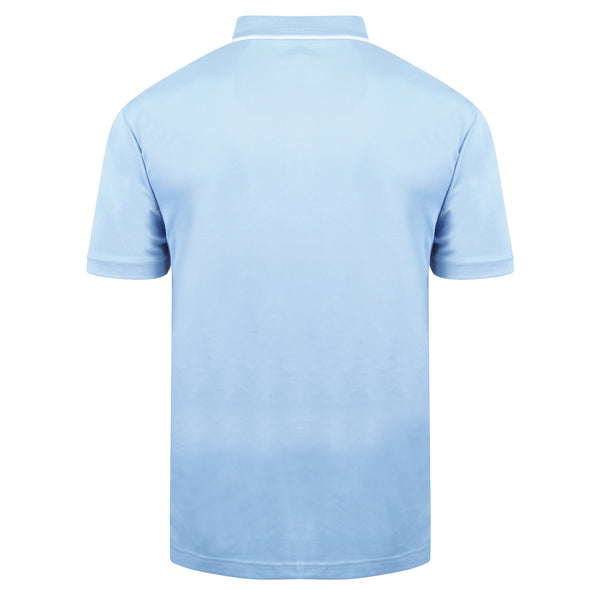 Adidas Men's UPF 30 3 Stripes Pique Short Sleeve Golf Polo Blue Size Medium