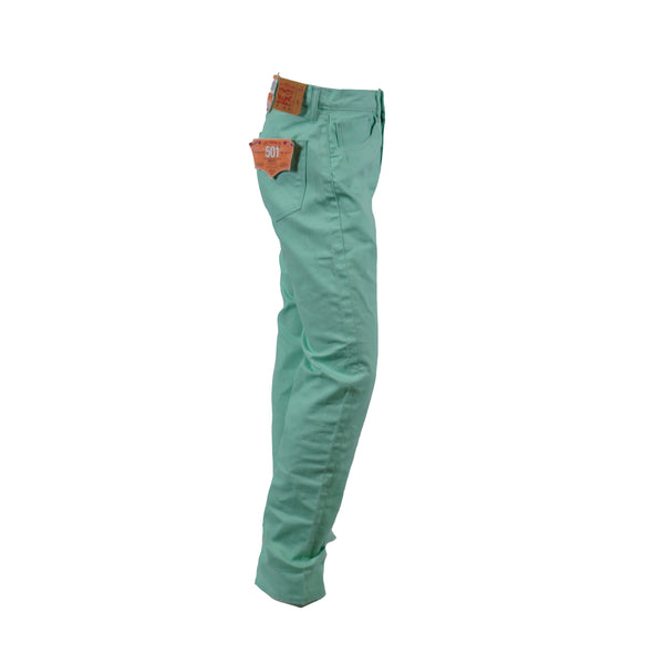 Levi's Men's 501 Original Fit Straight Leg Jeans Shrink to Fit Jeans Green 32x34