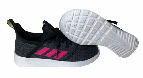 Adidas Kid's Cloudfoam Pure Athletic Sneakers Black Pink Gray Size 1.5