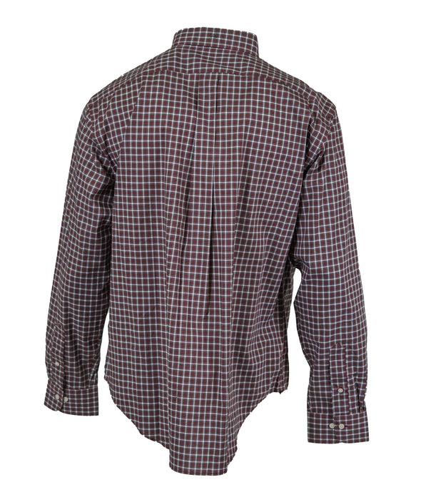 Lauren Ralph Lauren Classic Fit Non Iron Plaid Button Front Shirt Red 17 36/37