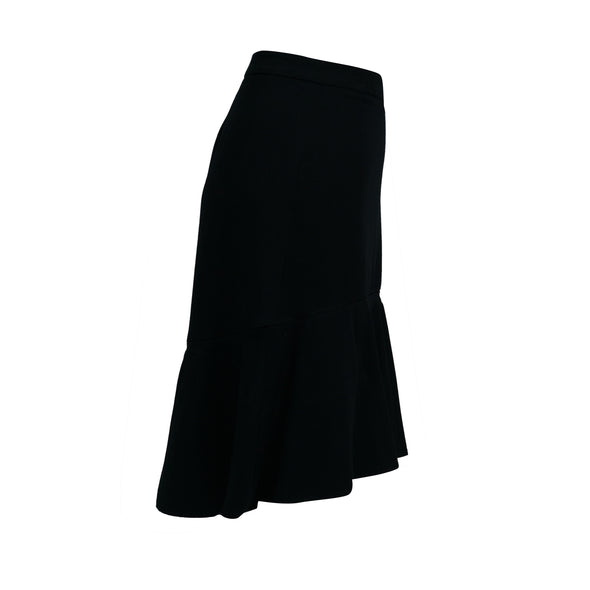 Tommy Hilfiger Women's Twill High Low Ruffle Skirt Navy Blue Size 0