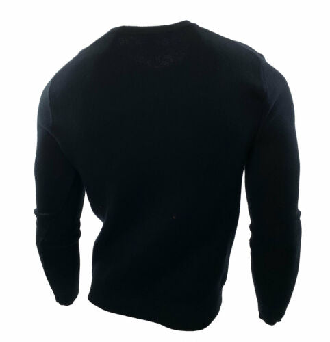 Ben Sherman Men's Union Jack Jacquard Sweater Black Size Small