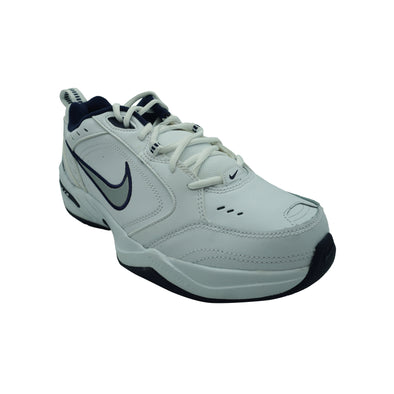 Nike Men's Air Monarch IV Cross Trainer Athletic Shoes White Navy Blue Size 9 4E