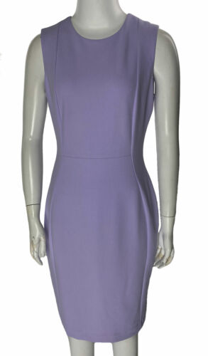 Calvin Klein Women's Scuba Crepe Sheath Dress Purple Size 6