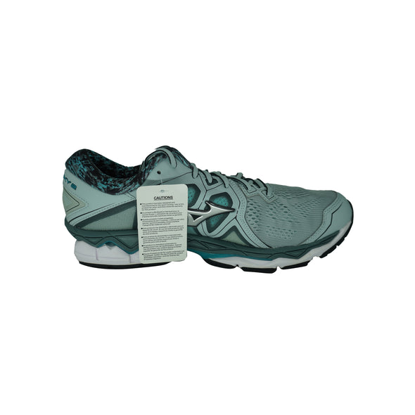 Mizuno Women's Wave Sky 2 Running Athletic Shoes Gray Turquoise