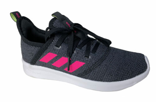 Adidas Kid's Cloudfoam Pure Athletic Sneakers Black Pink Gray Size 1.5