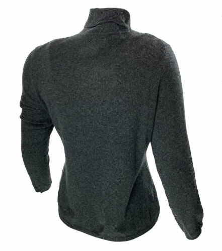 Charter Club Women's Cashmere Turtleneck Long Sleeve Sweater Gray Size PXL