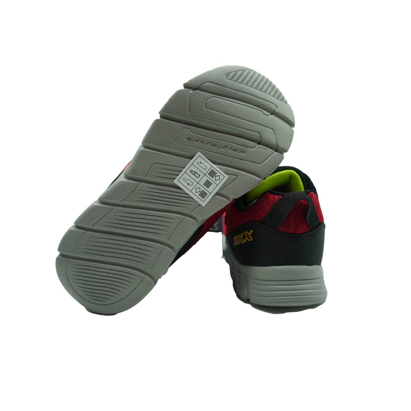 Skechers Toddler Boy's Comfy Flex Double Sprint Tennis Shoes Red Black Size 11