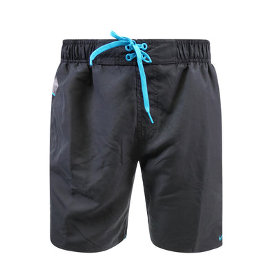 Nike Men's Swim Color Surge 9" Volley Short Swim Trunks Black Gray Blue