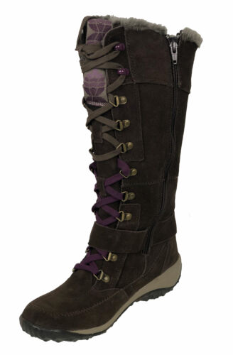 Cushe Women's Allpine Tundra Fleece Lined Winter Boots Brown Purple Size 6