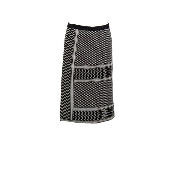 BCBG Women's Evangelie Embroidered Straight Pencil Skirt Black Size 0