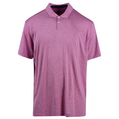 Nike Men's Tiger Woods Short Sleeve Dri Fit Stripe Polo Purple White Size XL