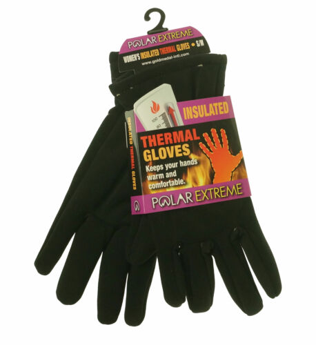 Polar Extreme Heat Women's Insulated Thermal Lined Stretch Gloves Black