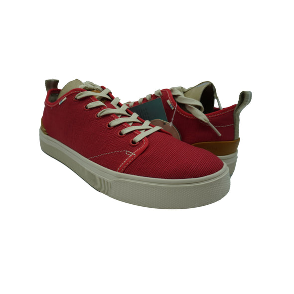 Toms Men's Trvl Lite Low Top Sneakers Poinsettia Heritage Canvas Red