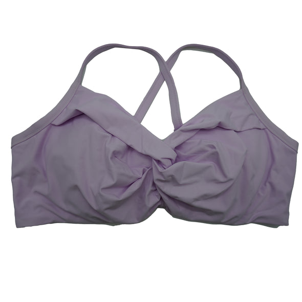 Athleta Women's Twist Up Bikini Top Light Purple Size 40 D/DD