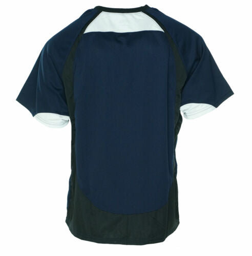Asics Men's Crosse Short Sleeve Jersey Navy Blue Black Size Large