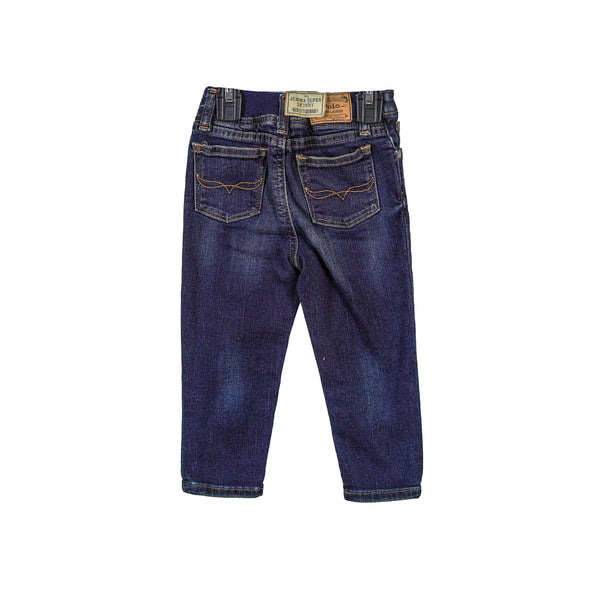 Polo Ralph Lauren Baby Girl's Jemma Super Skinny Dark Blue Jeans 24 Months