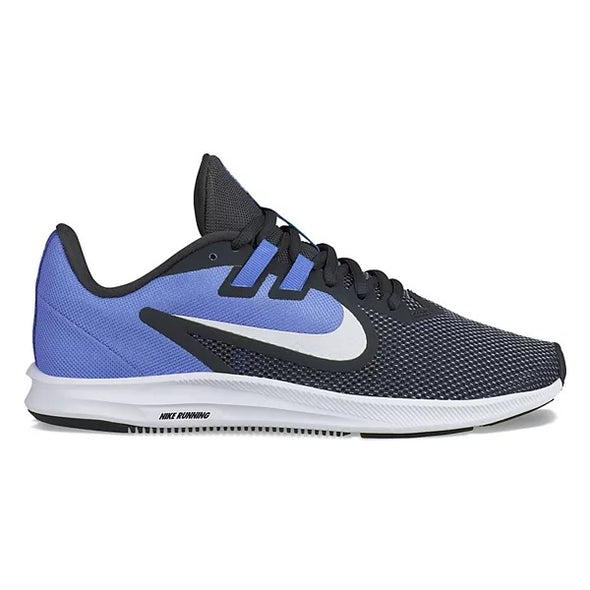 Nike Women's Downshifter 9 Running Athletic Shoes Black Sapphire Blue White 12