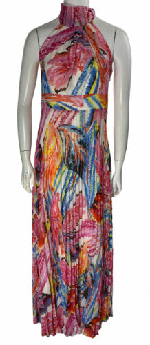 International Concepts Women's Pleated Floral Print Maxi Dress Size 8P