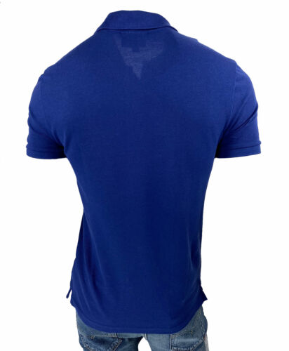 Lacoste Men's Slim Fit Short Sleeve Cotton Polo Ocean Blue Size Medium (4)