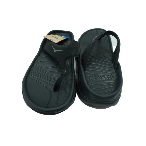 Hoka Women's One Ora Recovery Thong Flip Flop Sandals Black Size 10