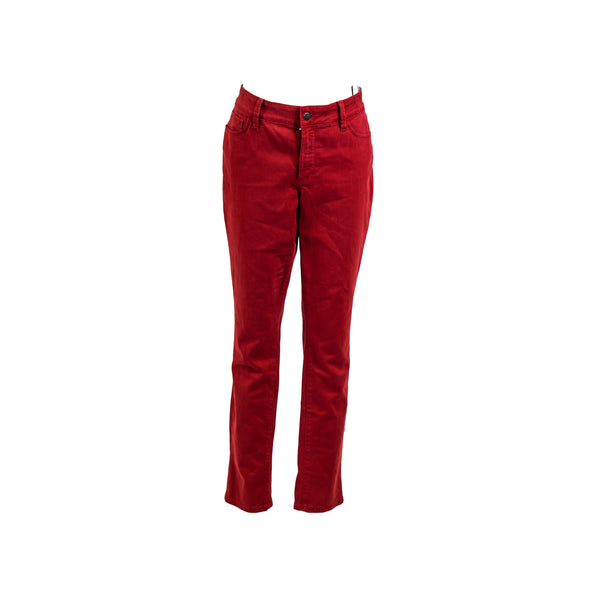 NYDJ Women's Lorena Ankle Slim Boyfriend Colored Wash Jeans Red Size 6