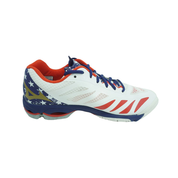 Mizuno Women's Wave Lightning Z5 Court Volleyball Shoes Stars & Stripes White 13