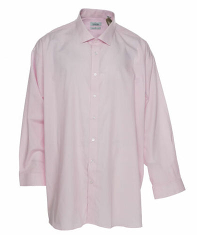 Calvin Klein Steel Men Big & Tall Pink Striped Button Front Dress Shirt 22 35-36