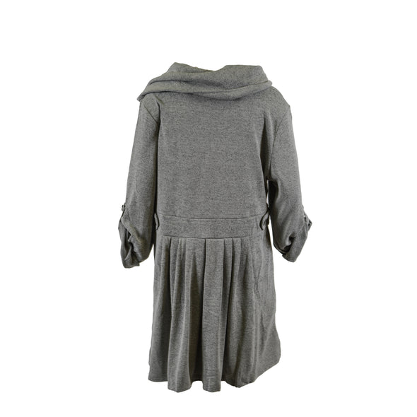 Simply Noelle Women's Country Estate Long Sleeve Cowl Neck Dress Gray