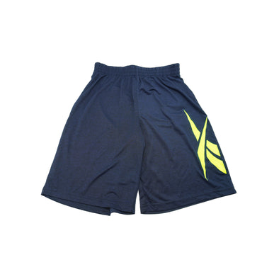 Reebok Boy's Athletic Elastic Waist Shorts Navy Blue Yellow Size Large
