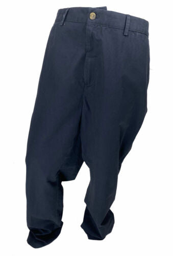Club Room Men's Big and Tall Flat Front Chino Pants Navy Blue Size 48x34