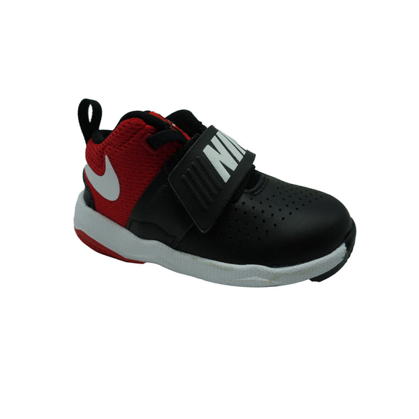 Nike Little Boy's Team Hustle Basketball Athletic Shoes Black Red Size 7 C