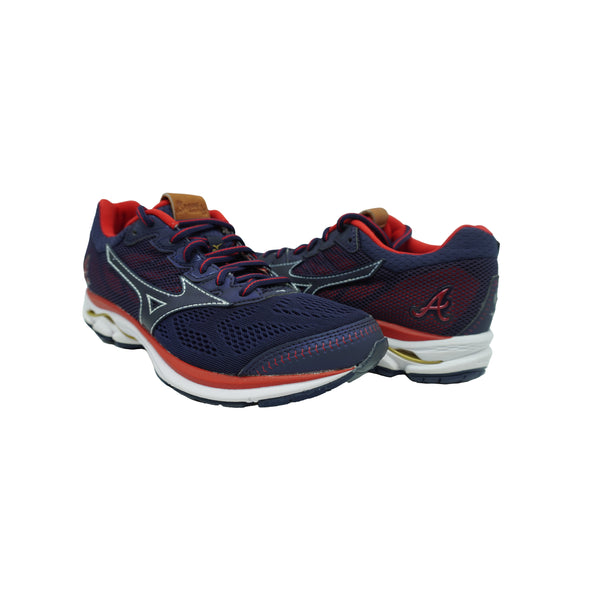 Mizuno Men's Wave Rider 21 Running Athletic Shoes Navy Blue Red Size 6